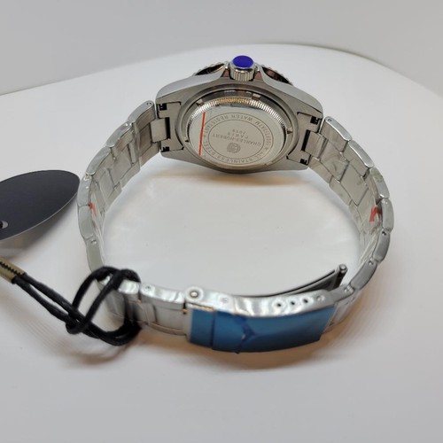 CHARLES HUBERT 7019 STAINLESS STEEL BLACK DIAL RED AND BLUE BEZEL ME (EPJ014296) - Picture 3 of 6