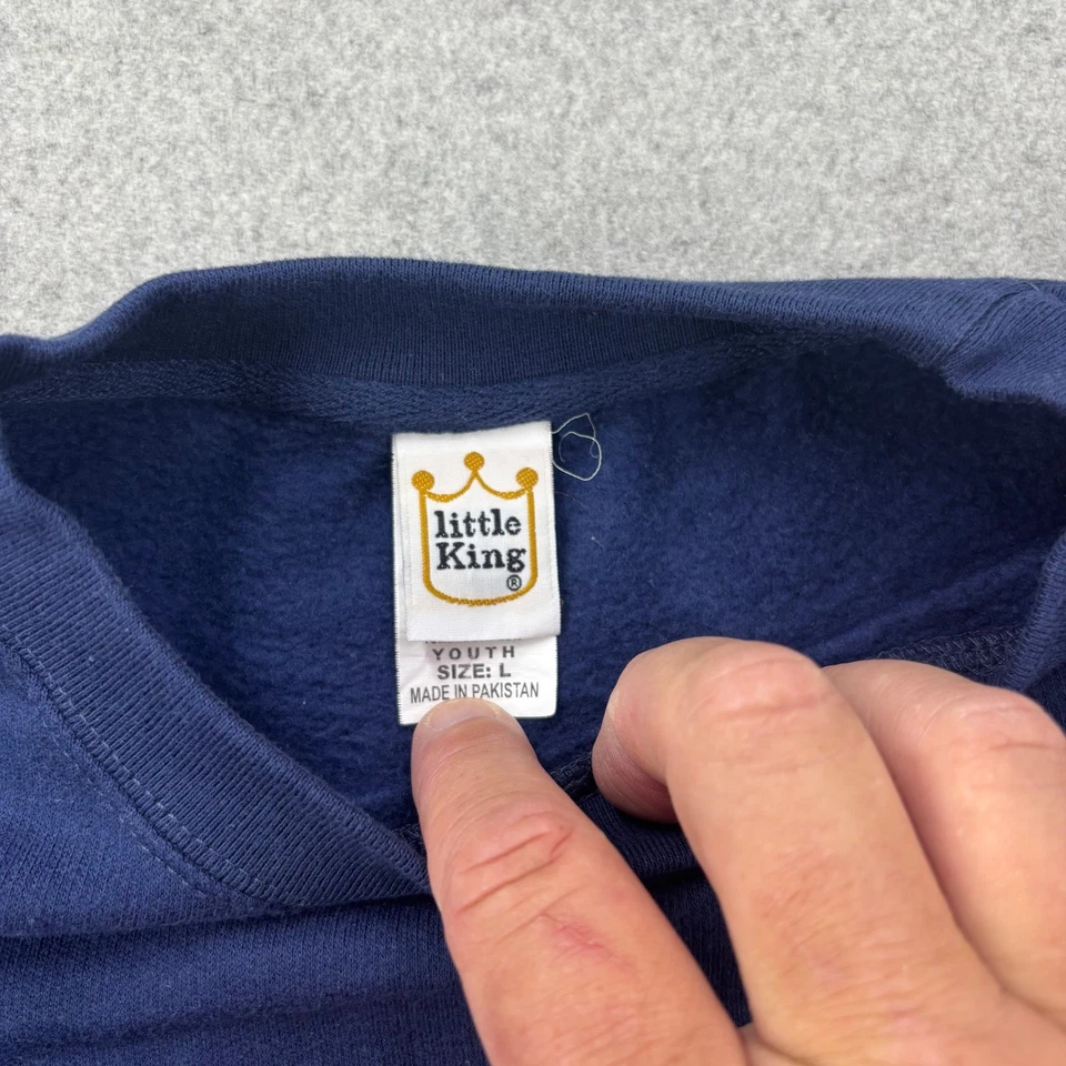 Vintage 90s Y2K Auburn Tigers Sweatsuit Youth L Navy Little King Navy Tracksuit - Image 4 of 4