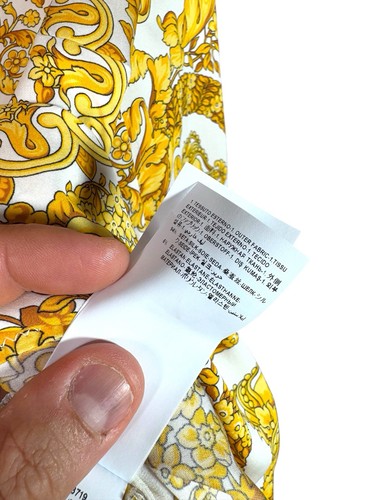Versace Baroque Womens Size 48 Printed Silk Bodysuit - NWT - Picture 7 of 8
