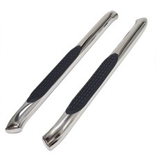 3in Round Bent w/1 Pad Step Nerf Bar for 2007-2019 Silverado/Sierra Standard Cab