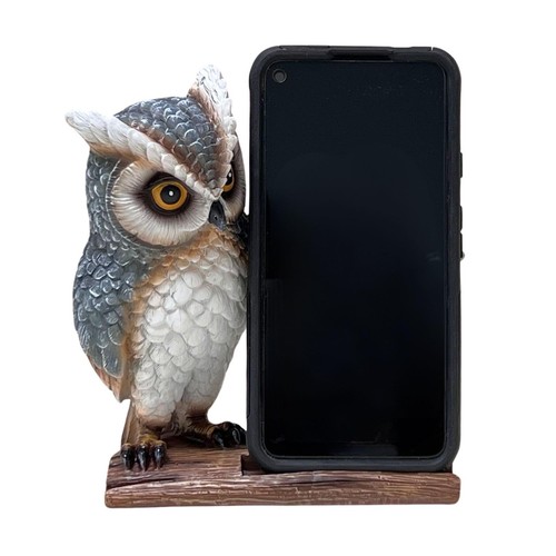 Whimsical Owl Phone Stand – Sturdy Resin Holder with Wise Owl Design - 第 4/7 張圖片