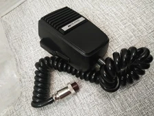 VTG. midland dynamic microphone imp 600 ohm black cb radio 6 pin (N.O.S.) READ