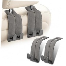 2Pcs Wide Car Headrest Hooks for Purses and Bags, 2026 WideFit Gray 2Pcs