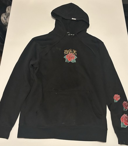 DGK Guadalupe Embroidered Black Hoodie Size Large - Picture 2 of 11