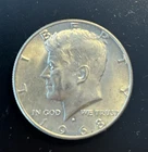 Kennedy “D” Half Dollar, 1968, 40% Silver, Circulated, 50c Coin, Denver Mint