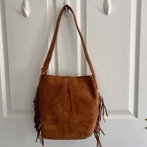Brand New NWT Haute Hippie Fringe Suede Hobo Bag - Bild 2 von 8