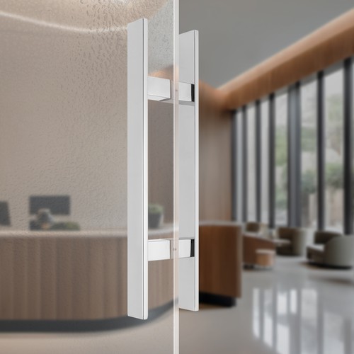 Stainless Steel Double Sided Push Pull Door Handle, H-shaped Door Pull Handle - Picture 7 of 21