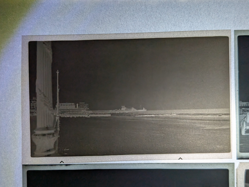 Foto de seguridad antigua de colección negativa paseo marítimo playa Atlantic City NJ - Imagen 3 de 7