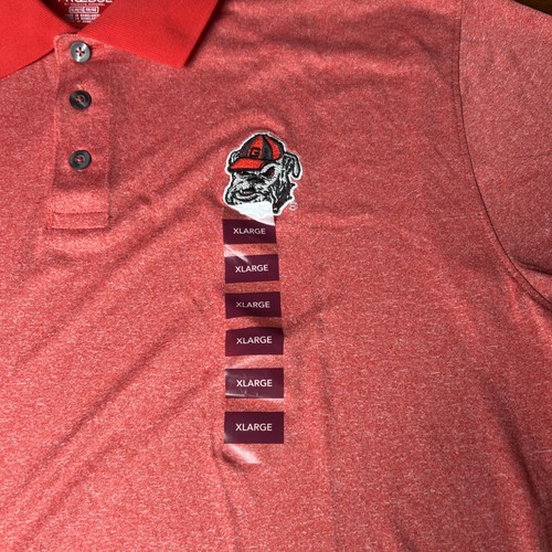 NWT Georgia Bulldogs Golf Polo Shirt Mens XL Red Short Sleeve Pro Edge Brand - Picture 2 of 9