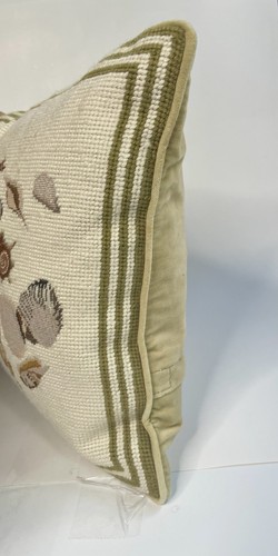 Sea shell needlepoint Petit Point Lumbar Accent Pillow - Picture 13 of 15