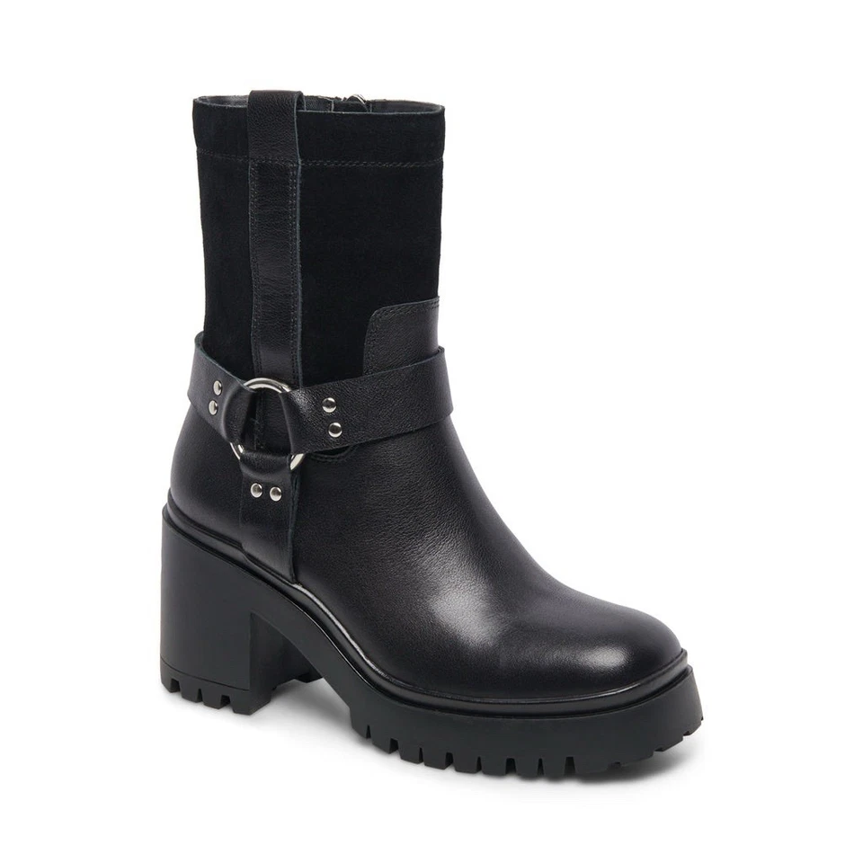 BLONDO Mujer REBEL Botas de Combate Impermeables Negras Talla 8 M Foto 2 de 4