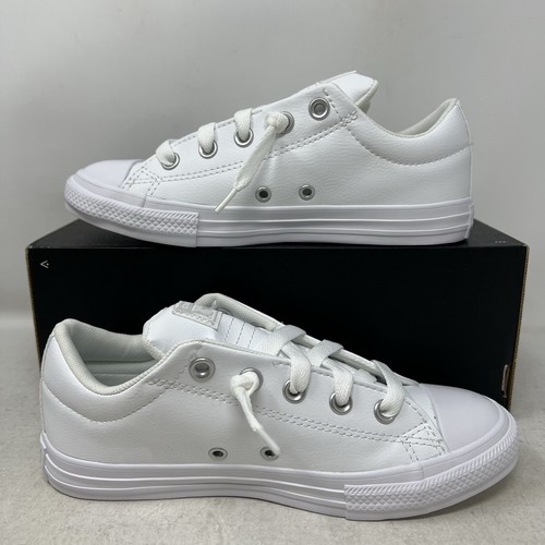 Converse Chuck Taylor All-Star Street Slip-On Low Top White Youth Kids Size 3 - Picture 2 of 7