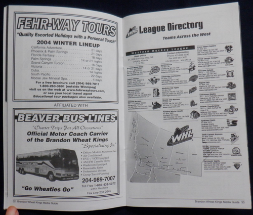 Brandon Wheat Kings Media Guide WHL 2003 -04, Rick Kozak, Fehr, Stone, McCrimmon - Bild 13 von 24