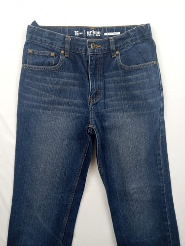 Urban Pipeline Boys Youth 16 Slim Straight Adjustable Waist Denim Jeans Pants - Picture 4 of 11
