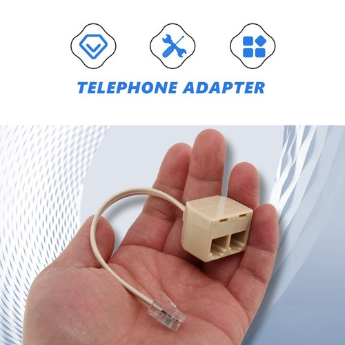 2X (telefon RJ11 linia maenna na podwójne gniazdo RJ11 rozdzielacz adapter N1I3) - Zdjęcie 8 z 9