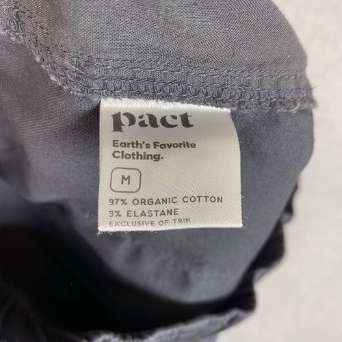 Pact Organic Größe Medium grau Daily Twill Crop Mid Rise Hose minimalistisch Freizeit  - Bild 9 von 9