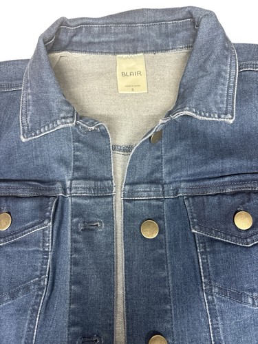 Blair gilet jeans adulto piccolo blu denim senza maniche tasche donna - Foto 5 di 7