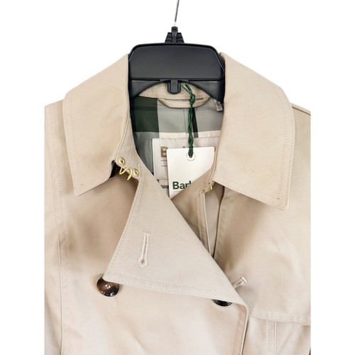 NEU MIT ETIKETT BARBOUR KURZER GRETA DUSCHFESTER TRENCHCOAT HELLKITZ US 10 - Bild 9 von 11