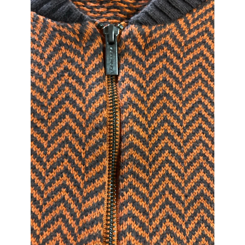 Suéter Vintage Sean John Para Hombre Grande | Naranja y Marrón Retro Streetwear Foto 4 de 4