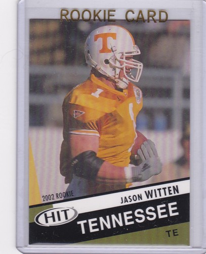 JASON WITTEN Tennessee Volunteers 2002 ROOKIE CARD Football RC Dallas Cowboys TE - Picture 1 of 2