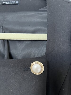Zara Box Pleat Black Blazer Dress Size XS | eBay