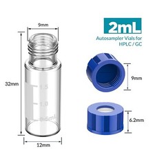 2mL Autosampler Vial,9-425Blue Screw Cap,Pre-Slit Septa F HPLC/GC Sample Storage