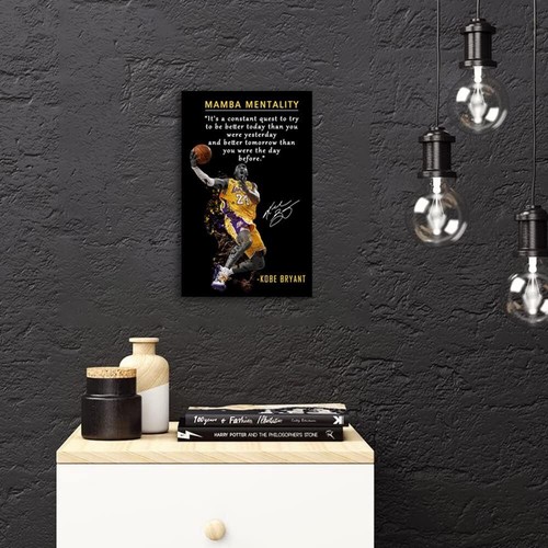 Kobe Bryant Inspirierendes Poster Leinwand Wandbild • Mamba Mentalität Zitat Leinwand - Bild 3 von 3