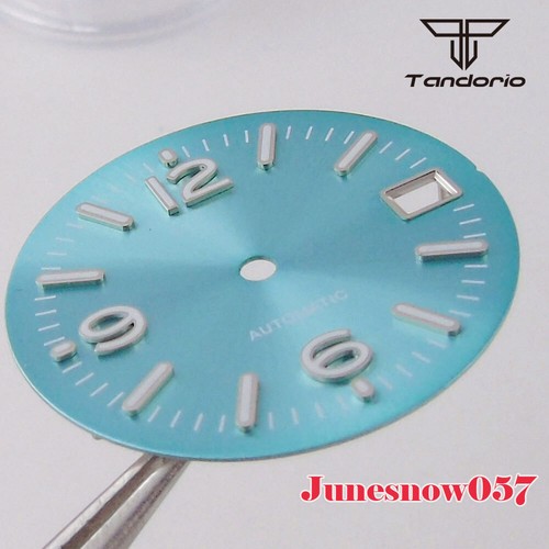 Reloj negro/azul Sunburst esfera estéril 29 mm ajuste movimiento NH35 NH36 SKX SRP para hombre - Imagen 5 de 18