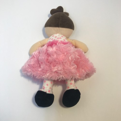 Okie Dokie 11" rosa ballerina a pois bambino sonaglio peluche bambola morbida giocattolo amorevole - Foto 13 di 16