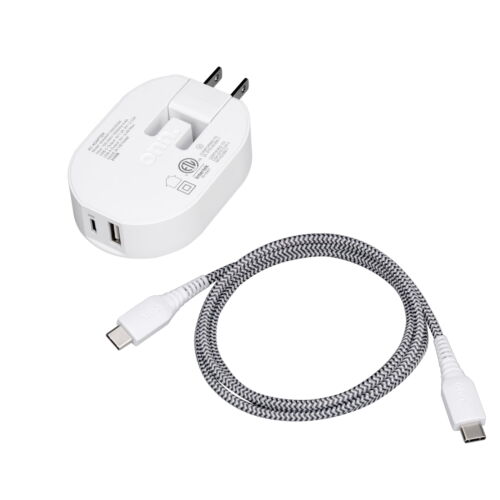 32W Dual-Port Wall Charging Kit with USB-C Charging Cable, 20W USB-C Port Fast C - Picture 10 of 12
