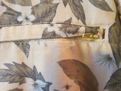 ExOffico Mens Hawaiian Floral Vented Shirt Yellow Size Medium - Picture 3 of 5