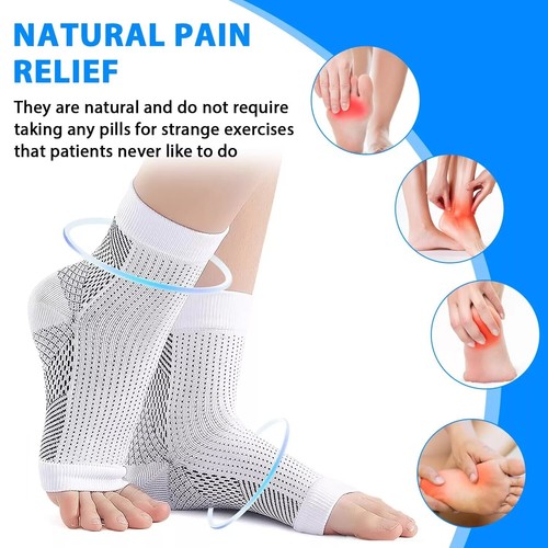 3 x Plantar Fasciitis Socks Foot Arch Support Pain Ankle Relief Pair Compression - Picture 5 of 21