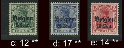 Landespost Belgien  ex 1 - 25 postfrisch oder mit Falz,  bitte auswaehlen! #g982 - Picture 4 of 7