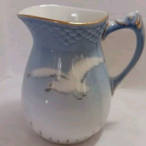 Vtg Bing & Grondahl Denmark Seagull Pattern Creamer Gold Accents Porcelain ... - Picture 2 of 8