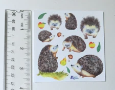 Violette Stickers - HEDGEHOGS - 4x4 Square Sheet of Stickers #K54
