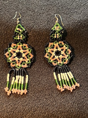 handgefertigte Perlenohrringe schön und zum Anziehen - Bild 1 von 5