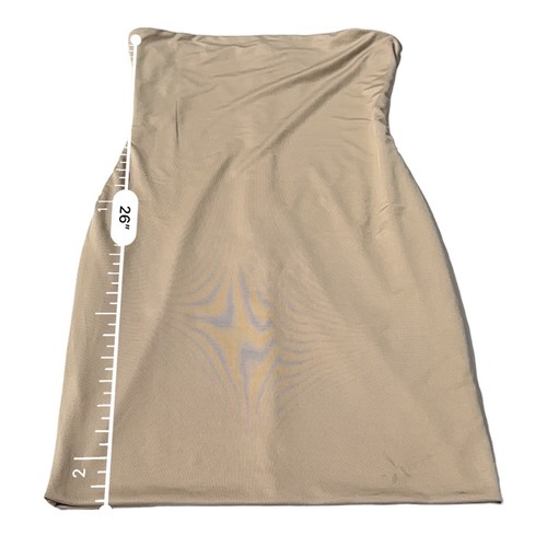 Meshki Solid Nude Bodycon Mini Dress Women’s Size L Spaghetti Strap Sexy Sleek - Picture 9 of 10