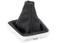 SCHALTMANSCHETTE FUR OPEL ZAFIRA C TOURER 2012-2019 SCHALTSACK LEDER NAHT GRAU