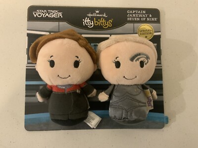 HALLMARK ITTY BITTYS STAR TREK VOYAGER: CAPTAIN JANEWAY & SEVEN OF NINE *NEU*