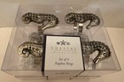 NIB Coastal Collection Set of 8 Seahorse Napkin Rings Beach Ocean Made In India