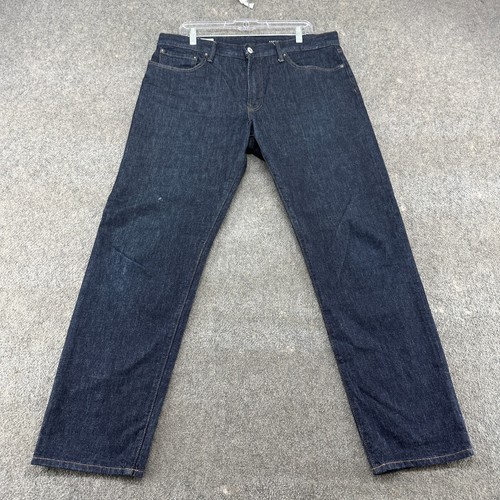 Gap Jeans Mens 34x32 Blue Regular Straight Dark Wash Gap Flex Stretch ...