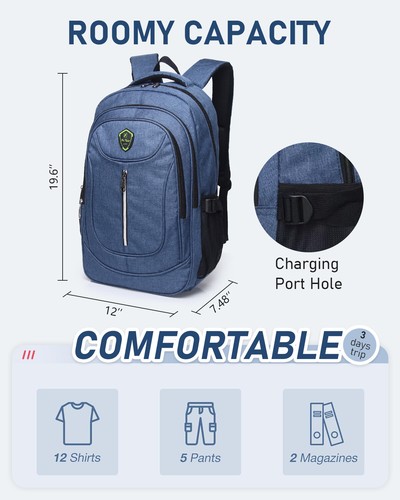 29.5L/27.5L Waterproof Travel Backpack for Outdoor Camping & Hiking - Picture 8 of 21