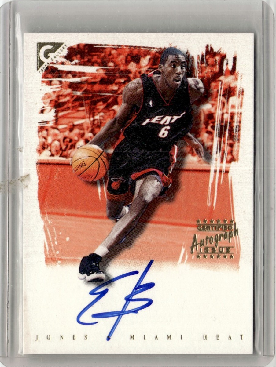 2000-01 Topps Gallery Autographs Eddie Jones Auto Miami Heat #GS-EJ