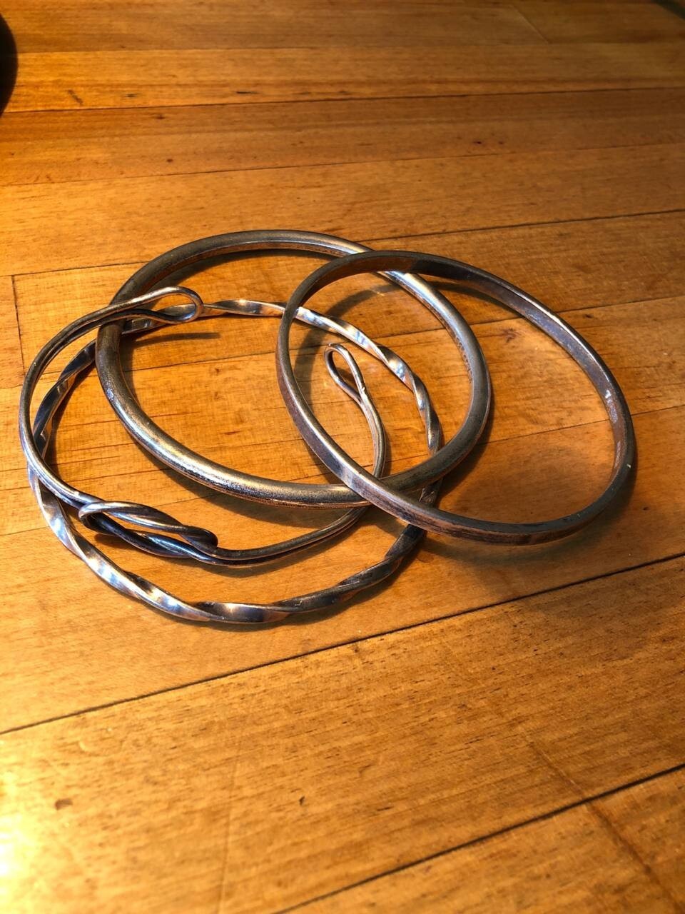 Four Sterling Silver Bracelets Solid 925 Vintage … - image 12