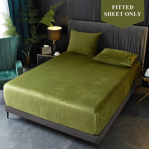Velvet Duvet Cover and Velvet Fitted Sheet Set Ultra Soft Breathable Luxury Bedd - Picture 5 of 9