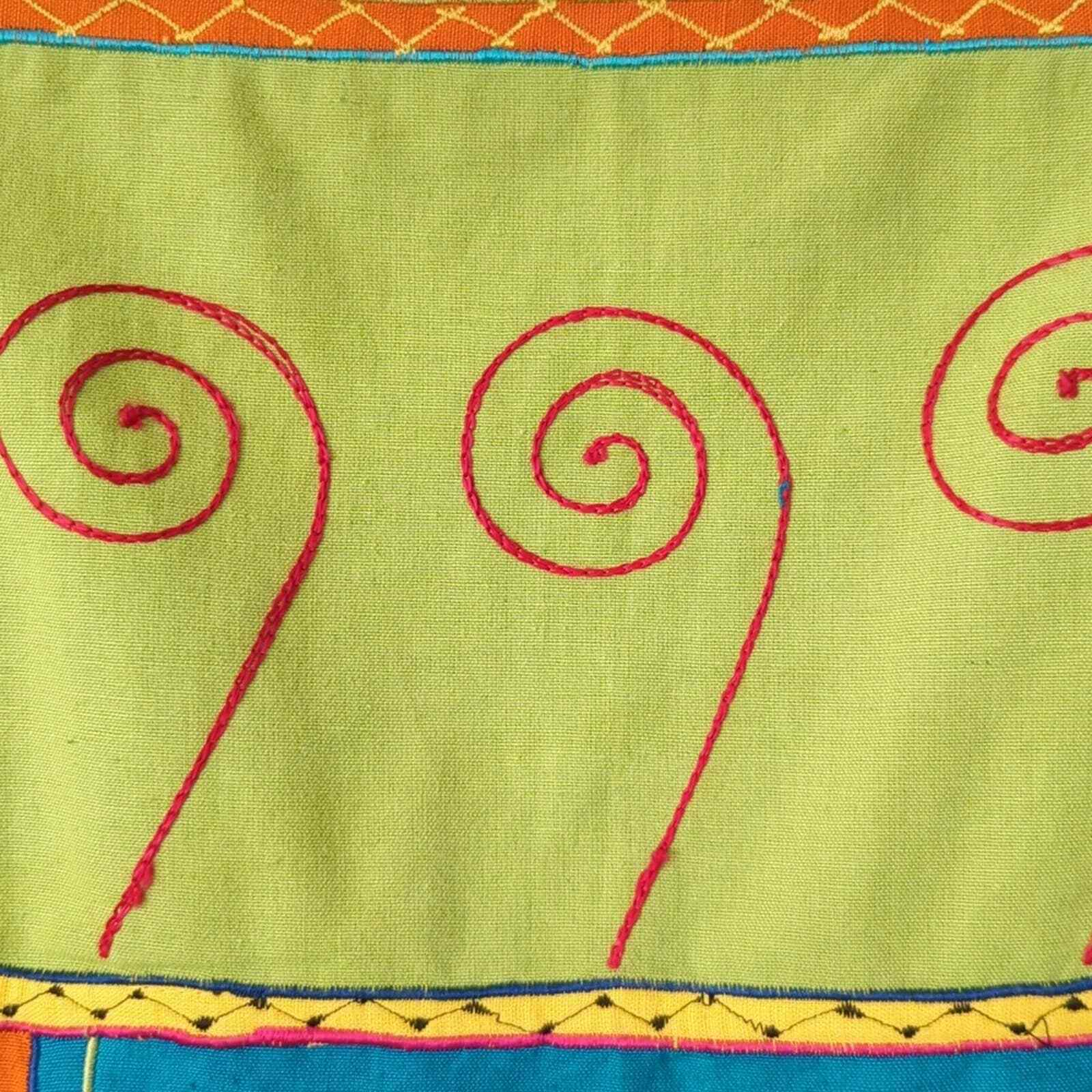 Indigo Moon Colorful Patchwork Folklore Jacket M - image 13