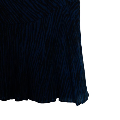 Boden Blue Black Zebra Chiffon Asymmetric A-Line Mini Skirt - Size 8R - Picture 6 of 13