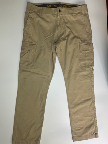 Lee Motion Stretch Cargo Hose Herren W36" L32 Regular Y2K Workwear Hose Beige - Bild 2 von 13