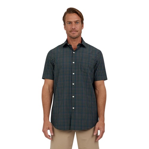 Camisa Chaps Everyday Performance Manga Corta Elastizada Estampado con Botones Hombres M XL - Imagen 2 de 10