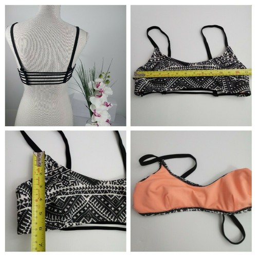 Xhilaration Bathing Suit Top Medium Geometric Print Open Straped Back - Picture 12 of 14